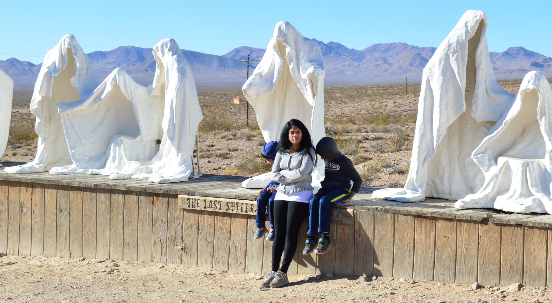 The sculpture of The Last Supper modelled by f Albert Szukalski.