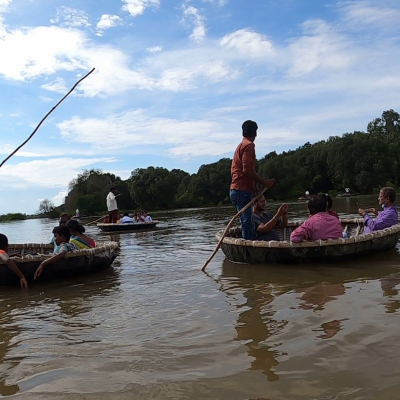 Talakadu river beach is around 130 kms from Banglore Its fun to ride a coracle in the clam waters of Kaveri river.